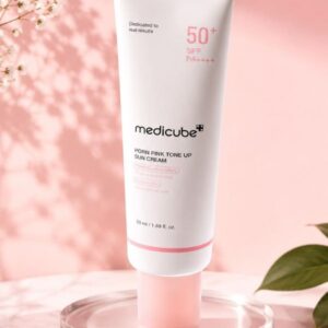 medicube pdrn pink tone up sun cream spf50+ pa++++